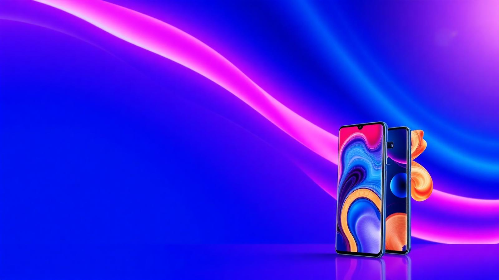 Samsung Galaxy — canlı arka plan üzerinde Galaxy telefonları